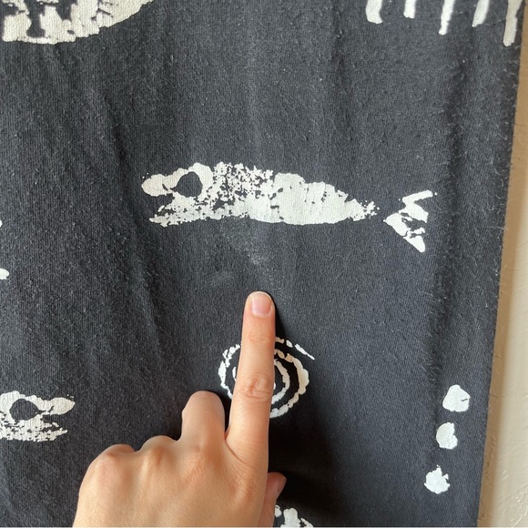 Cotton Fields Mac Black Fish Stencil Print Maxi Sleeveless Dress lagenlook Art - Picture 11 of 12